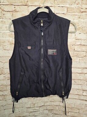 U.S. Expedition Reversible Vest Size Medium Dark Blue Zipper Pockets